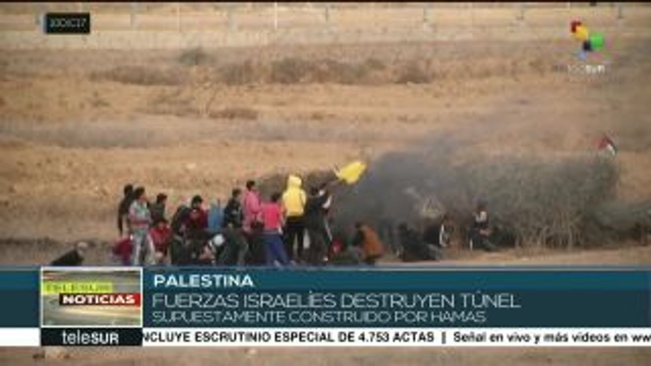 Ejército israelí destruye un túnel de Hamás en la frontera de Gaza