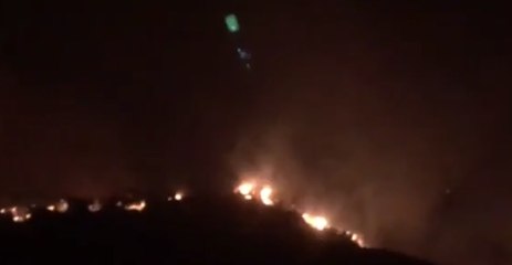 Thomas Fire Seen to Scorch Hills Near Carpinteria