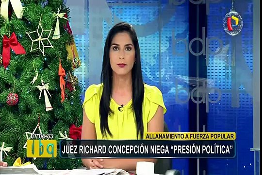 Juez Richard Concepción niega presión política tras allanamiento a locales de FP