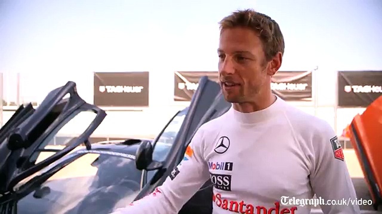 Jenson Button teaches Cristiano Ronaldo to drive supercar