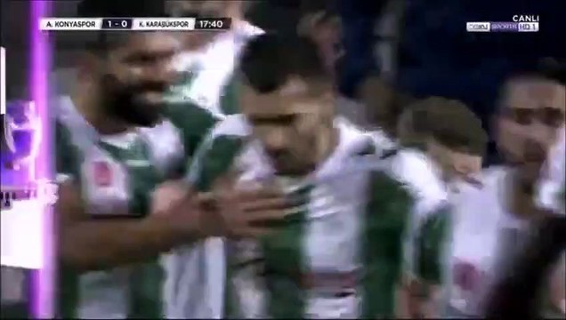 1-0 Nejc Skubic Penalty Goal Turkey Süper Lig - 11.12.2017 Konyaspor 1-0 Kardemir Karabükspor