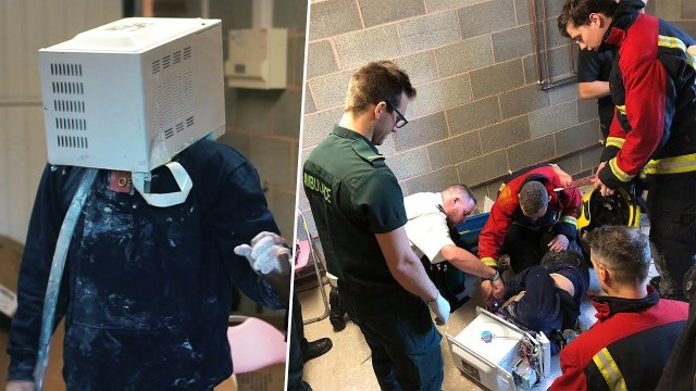 Se « cimenter » la tête dans un four à micro-ondes