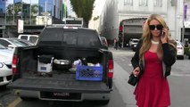 Paris Hilton Looking Super Hot While Holiday Shopping With Her Pup Peter Pan [2014]