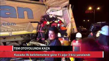 Kurtköy TEM Otoyolunda kaza