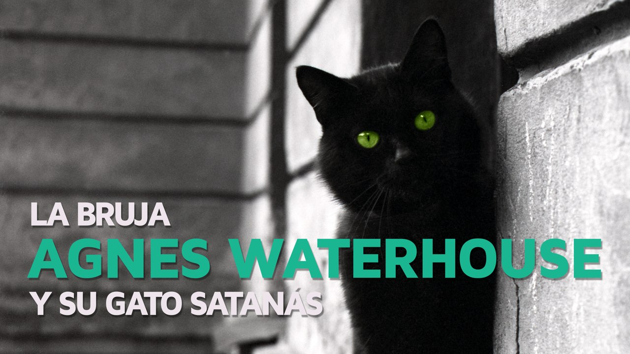 La bruja Agnes Waterhouse y su gato Satanás