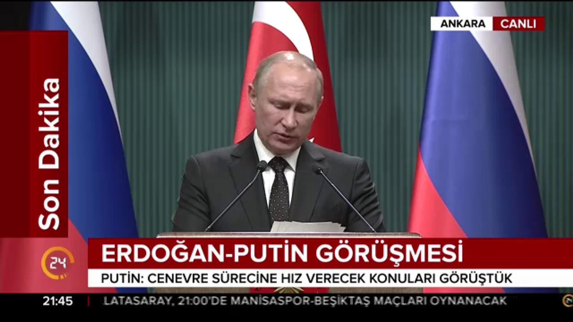 Cumhurbaşkanı Erdoğan-Putin görüşmesi