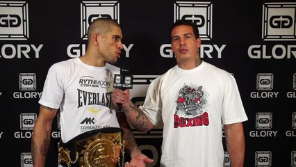 Alex Pereira reacts to retaining middleweight title by stoppage