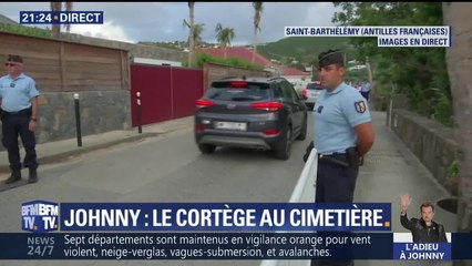 Obsèques de Johnny Hallyday : le cortège arrive