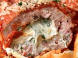 Spinach Dip Stuffed Meatballs