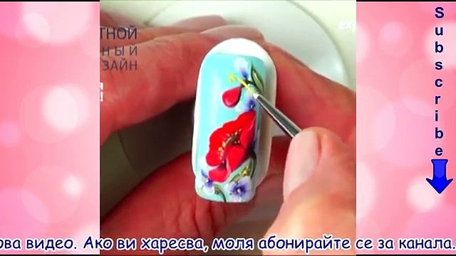 НОВИ Лесни Идеи за маникюр с техниката One Stroke✔Easy One Stroke Nail Art for Beginners-tgHCduTf5cw