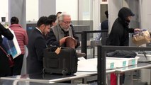 Edward James Olmos Looking Like Santa Claus Going Through LAX TSA!