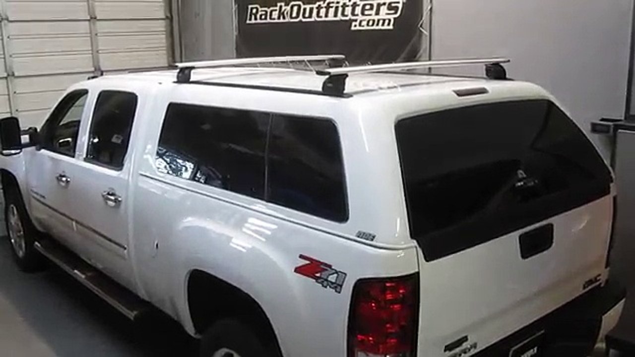 Thule Rapid Podium AeroBlade Roof Rack on Tracks for Fiberglass Truck Cap by Rack Outfitters