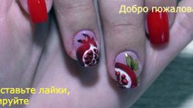 Garnet on the nails. Beautiful and simple spring nail design top 2017. Nail art design manicure-fBYnARY2xSo