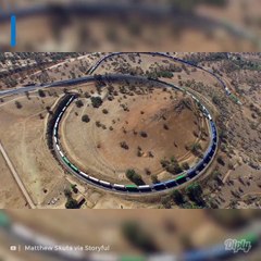 Ce train de marchandise n'en fini plus... Impressionnant