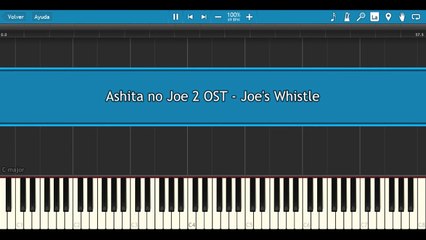Ashita No Joe 2 OST-Joe's Whistle [Easy Piano Tutorial]-zQzfuYeBWoM
