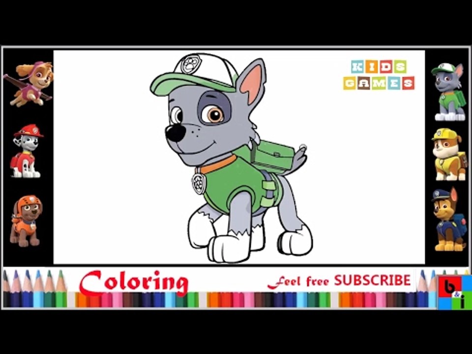 Paw Patrol Coloring for kids 2017♫Nursery Rhymes - Part 01♫ Kids Games ♫