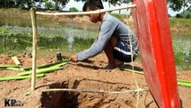 Primitive Man Make Best Crocodile Trap Using Plastic Cover - Amazing crocodile Trap in Deep Hole