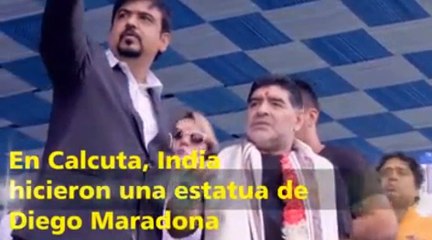 A estátua de Maradona na Índia: "Pior do que a do Ronaldo"