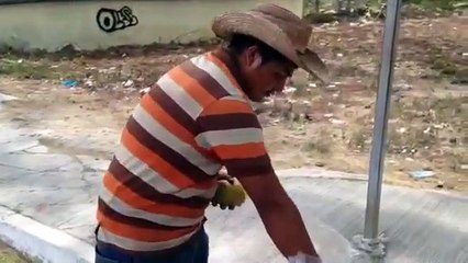 Sa technique pour couper une mangue est incroyable...