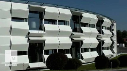 This building's exterior can completely transform in seconds