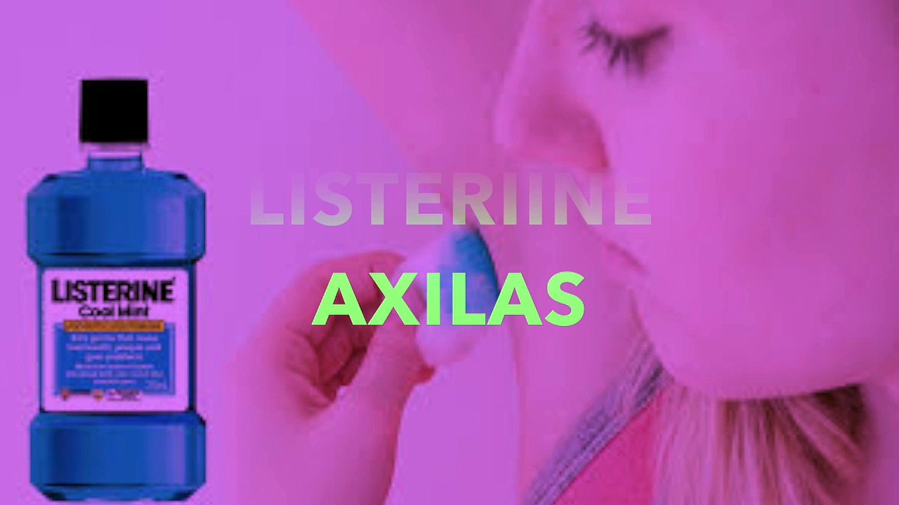 Ella pone listerine en su axila, minutos despues mira lo que sucede!!increíble