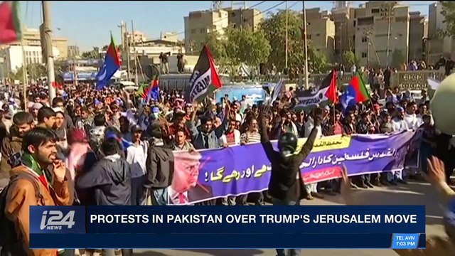 i24NEWS DESK | Protests in Pakistan over Trump's Jerusalem move | Tuesday, December 12th 2017
