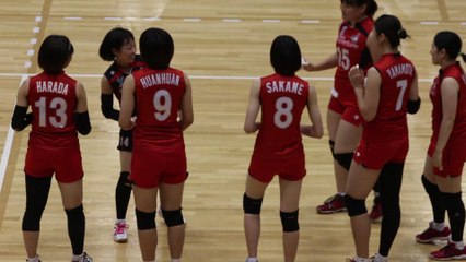 大阪スーペリアーズ＆GSS東京サンビームズ スターティングメンバーコートイン【女子ﾊﾞﾚｰﾎﾞｰﾙVﾁｬﾚﾝｼﾞﾘｰｸﾞⅡ2017-2018】2017.11.12青山学院大学体育館
