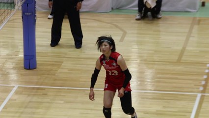 原田茉由選手(Mayu Harada)大阪スーペリアーズ【女子ﾊﾞﾚｰﾎﾞｰﾙVﾁｬﾚﾝｼﾞﾘｰｸﾞⅡ2017-2018】2017.11.12青山学院大学体育館