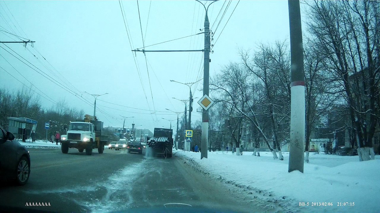 Truck Dumps Pipe Load