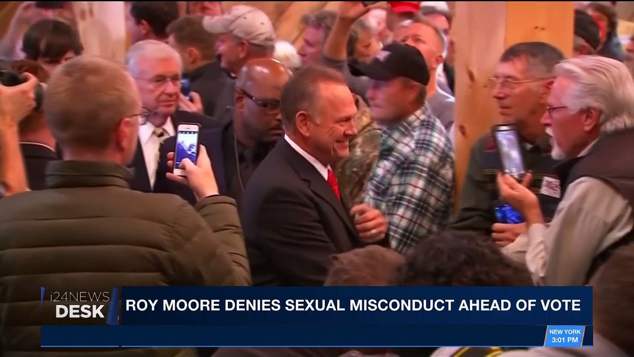 i24NEWS DESK | Roy Moore denies sexual misconduct ahead of vote | Tuesday, December 12th 2017