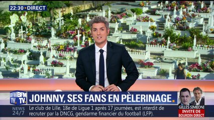 Saint-Barthélemy: de nombreux fans visitent le tombeau de Johnny (1/2)