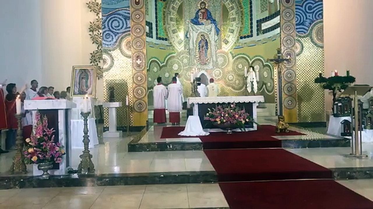 UN POQUITO DE LA MISA SOLEMNE A NOSSA SENHORA DE GUADALUPE  (12/12/2017) - PADRE REGINALDO MANZOTTI