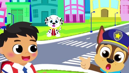 Paw Patrol Safety Tips with Chase _ Walking to School _ Fun Songs for Kids by Little Angel-tRjyniuGAQs