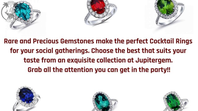 Rare and Precious Gemstones Cocktail Rings