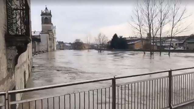 Heavy Rain Causes River Overflow and Flooding in Parma Province