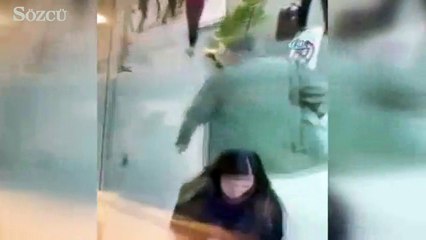 Fareyi tekmeyle kovalayan adam güvenlik kamerasında