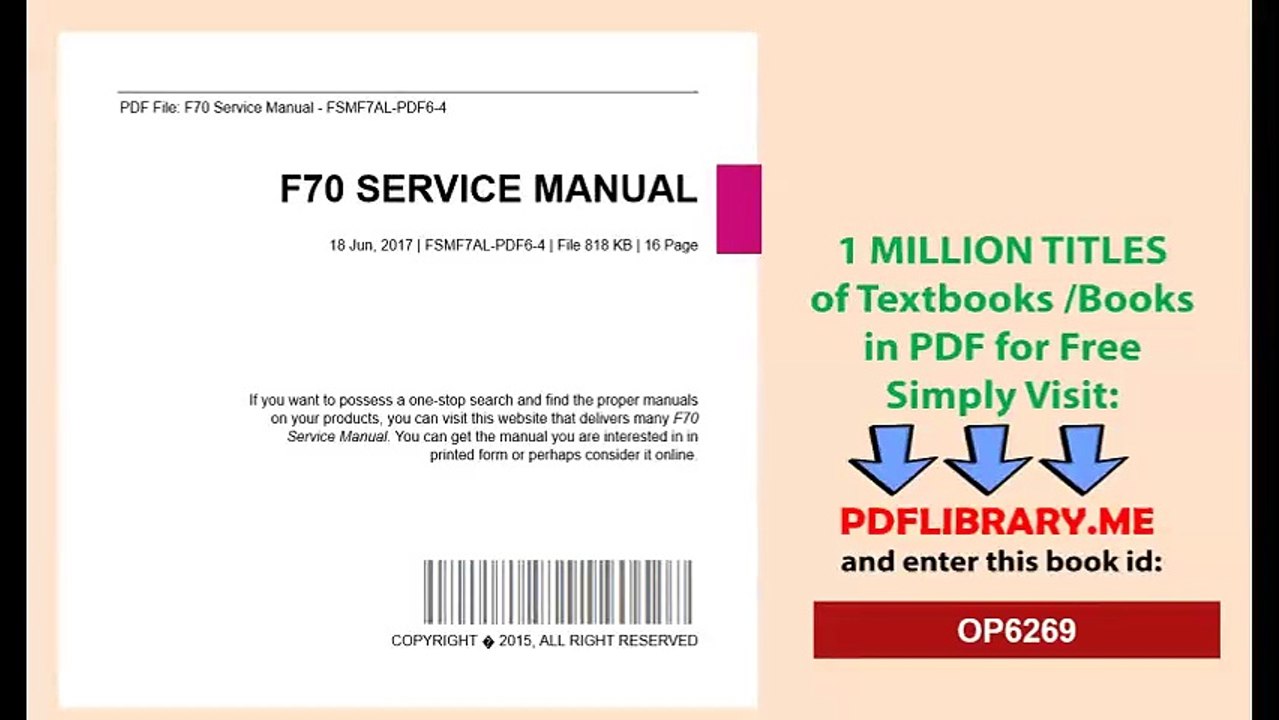F70 Service Manual