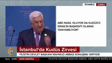 Abbas: Kudüs kırmızı çizgimizdir