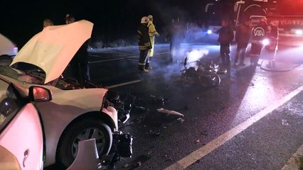 Sürücüsü ters yöne giren otomobil motosikletle çarpıştı - AYDIN