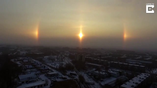 Quand 3 soleils brillent dans le ciel... Un phénomène naturel impressionnant