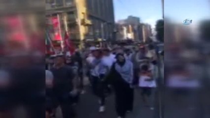 Avustralya'nın Melbourne Şehrinde İsrail Karşıtı Protesto