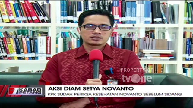 Setya Novanto Sakit dan Diam di Persidangan, Ini Kata KPK