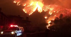 Thomas Fire Rages Through Romero Canyon in Montecito