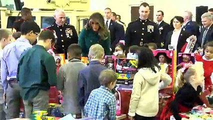 First Lady Melania Trump visits Joint Base Anacostia-Bolling