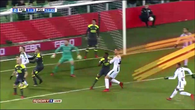 2-3 Lars Veldwijk Penalty Goal Holland Eredivisie - 13.12.2017 FC Groningen 2-3 PSV Eindhoven
