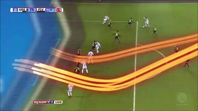 3-3 Mike te Wierik Goal Holland Eredivisie - 13.12.2017 FC Groningen 3-3 PSV Eindhoven
