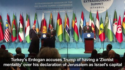 Erdogan accuses Trump of 'Zionist mentality'