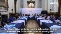 Families of Argentine missing sub ask lawmakers to investigate