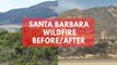 Before and after images show effects of wildfire in California coast