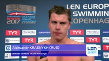 European Short Course Swimming Championships Copenhagen 2017 - Aleksandr KRASNYKH Winner of Mens 400m Freestyle